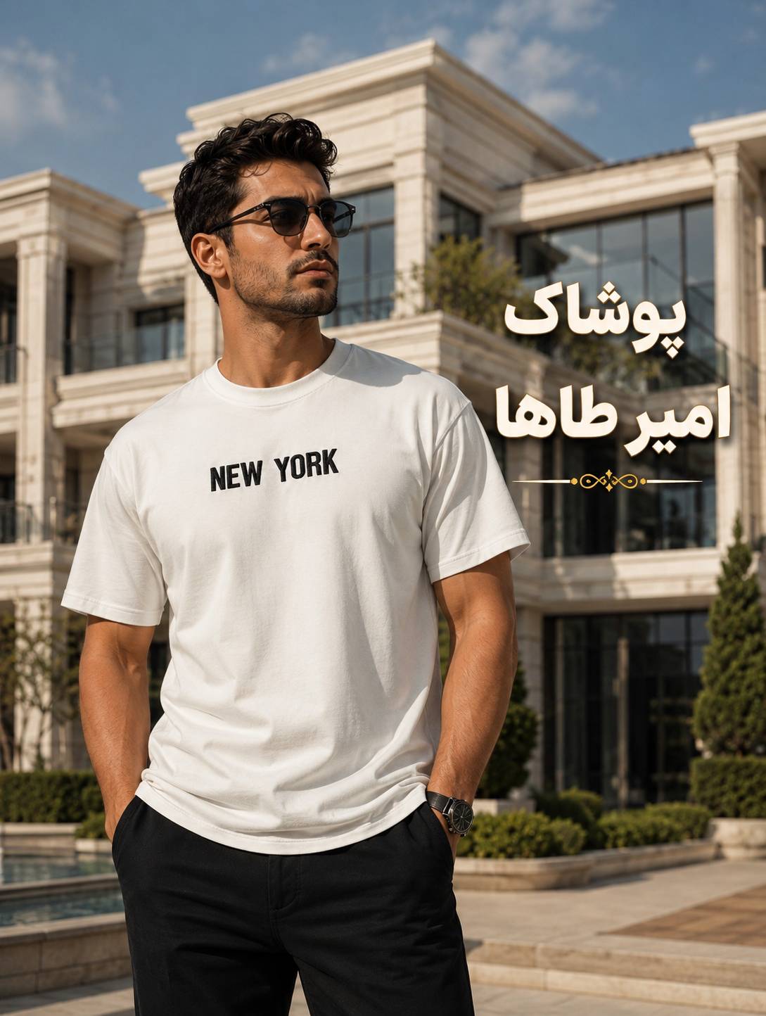 تیشرت باکسی پارچه ماکان